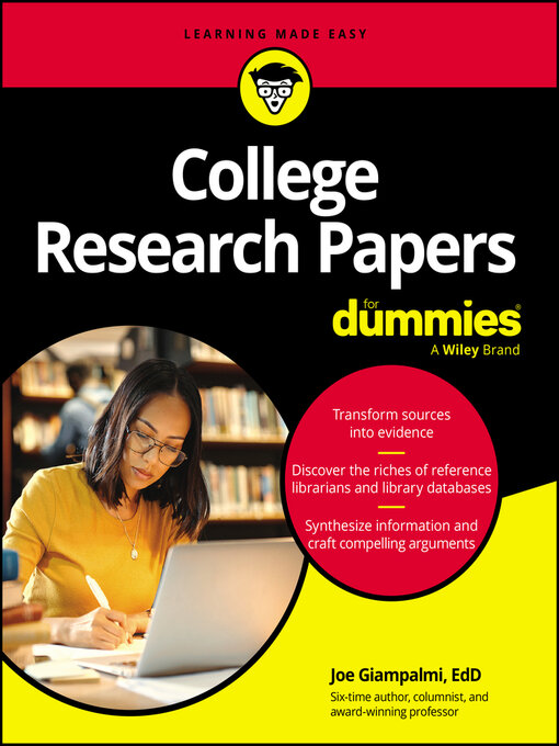 Title details for College Research Papers For Dummies by Joe Giampalmi - Wait list